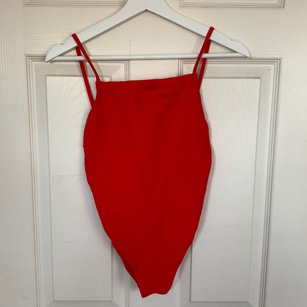 Billabong red ribbed one piece swim suit❤️‍🔥 NWT
